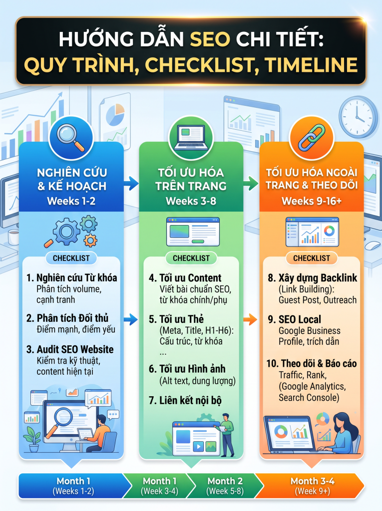 Hướng dẫn SEO chi tiết: quy trình, checklist, timeline - hình 1