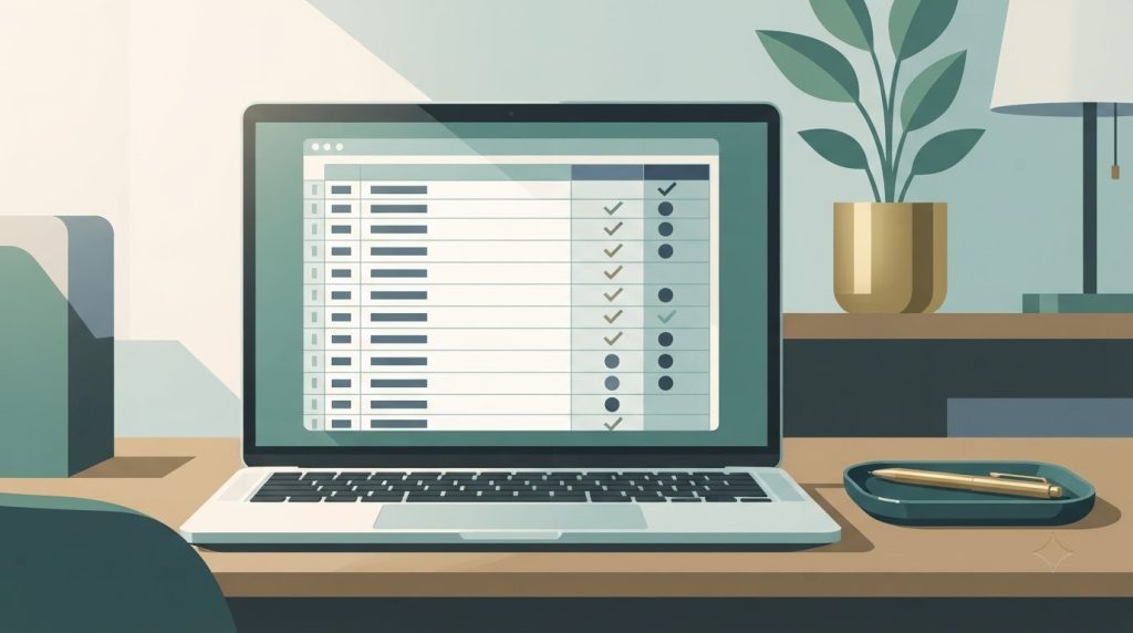 bảng theo dõi checklist kỹ thuật SEO WordPress theo quý