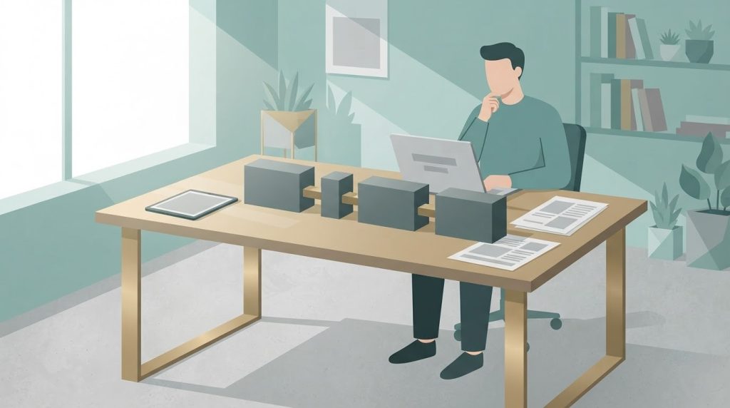 dây chuyền sản xuất nội dung với một khâu hẹp hơn các khâu khác
